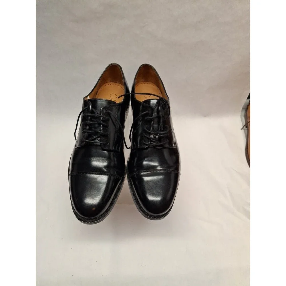 Cole Haan Men 11.5D Black Leather Oxford Cap Toe Lace Up Dress Formal Shoes 42